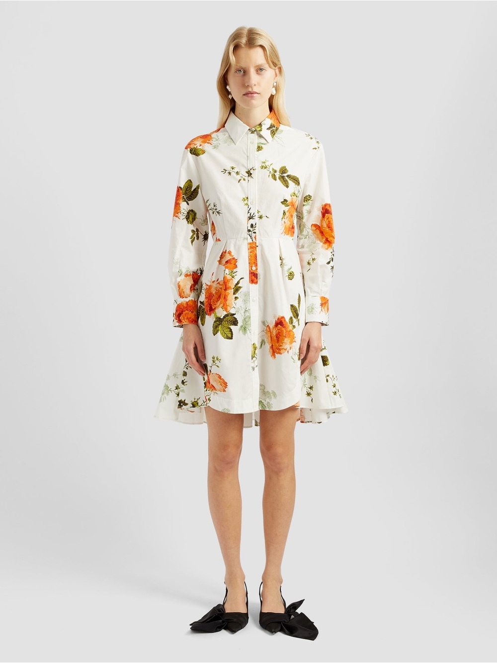 ERDEM
floral-print cotton mini shirtdress - Picture 3 of 15
